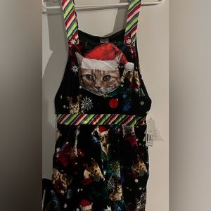 No Boundaries Christmas cat romper jumpsuit